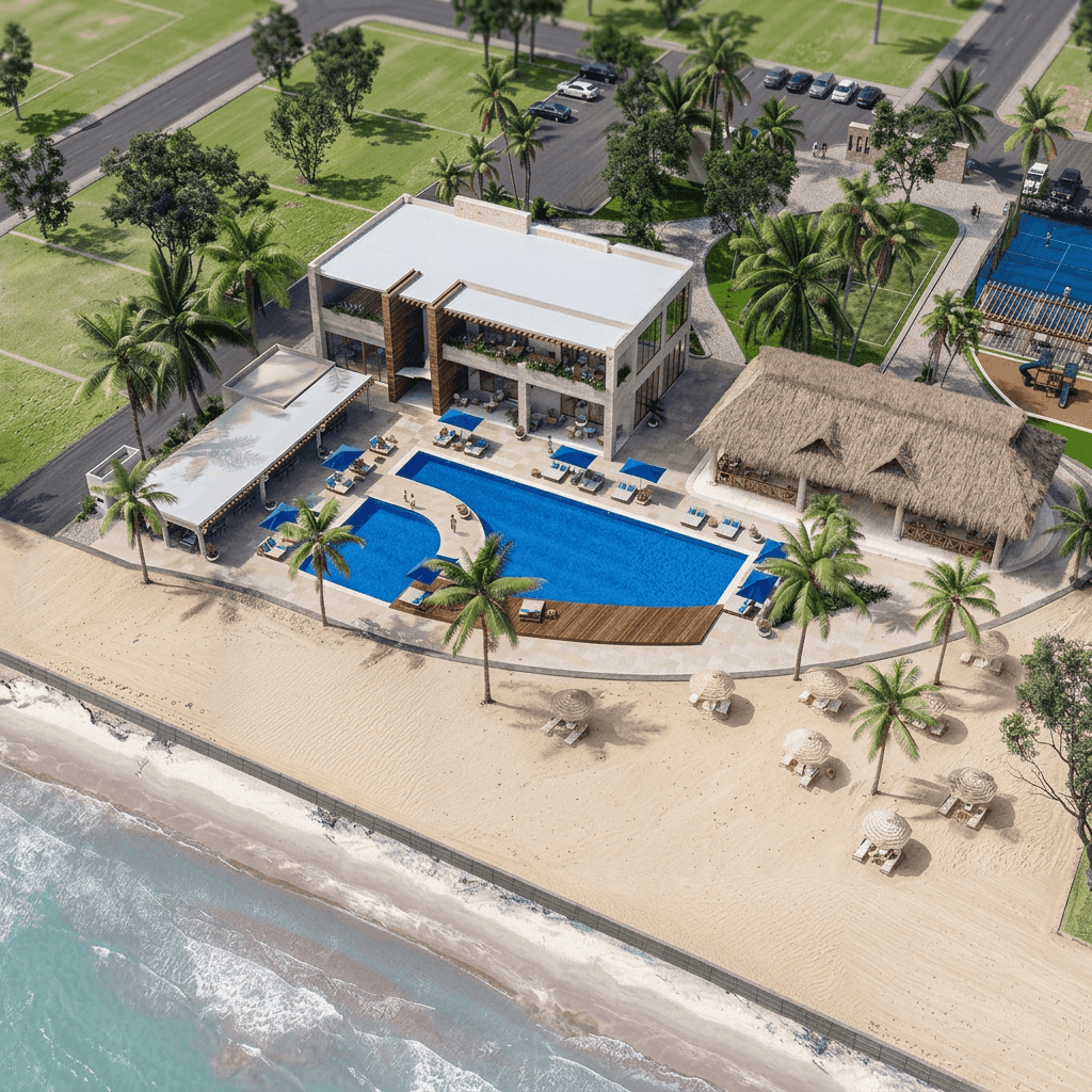 Club de playa y alberca de Playaventura